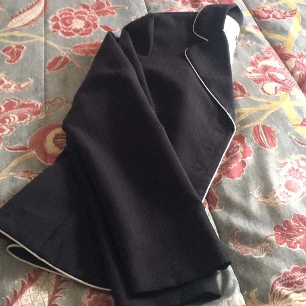 Black with white trim blazer